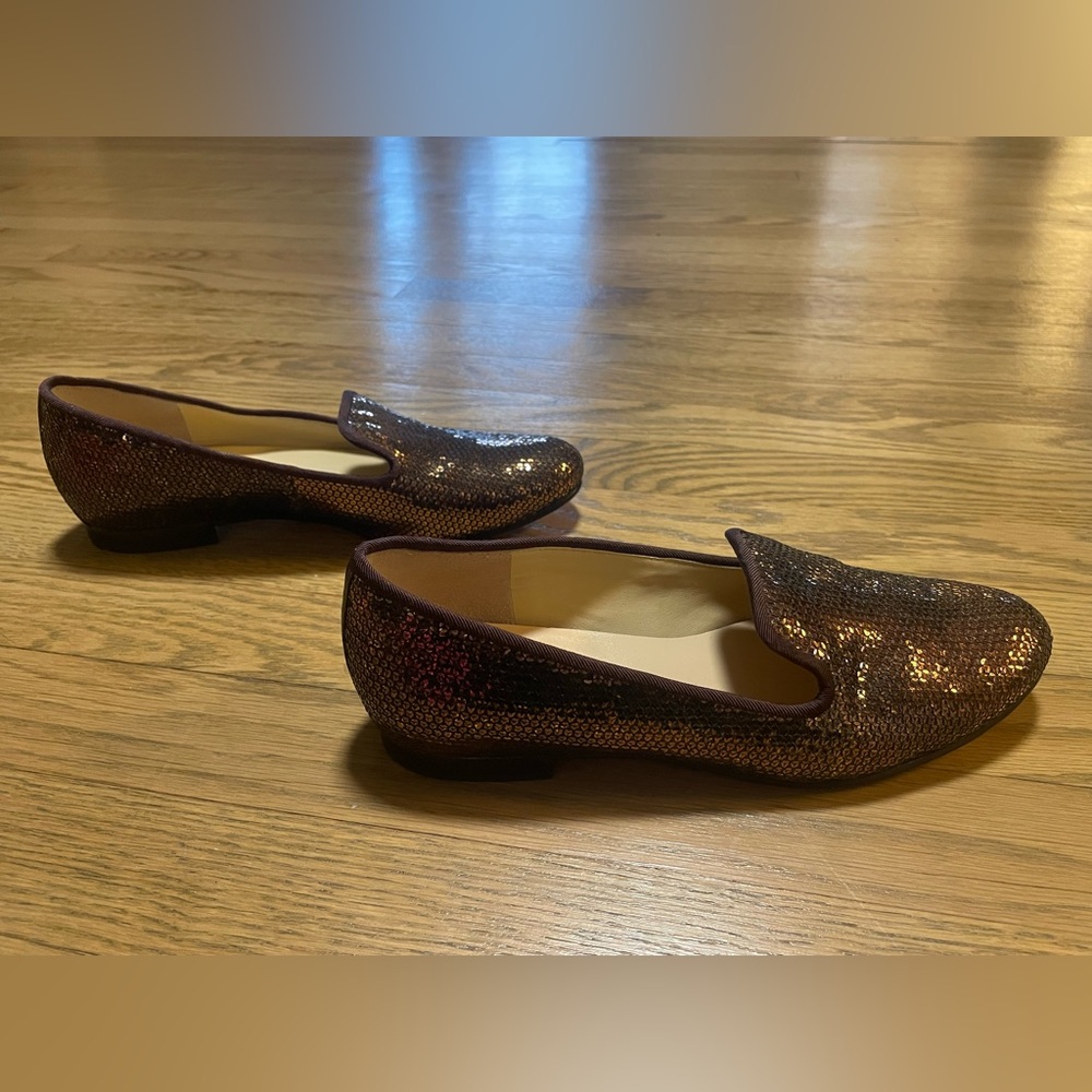 Cole Haan “Sabrina” Nike Air Bronze Brown Sequins Flat Loafer Slip-Ons - Sz. 7 - Picture 8 of 12